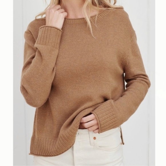 Jenni Kayne Brown Lightweight Knit Everyday Sweater - Picture 2 of 15